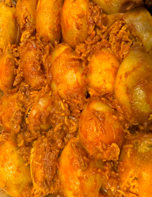 Cabbage and/or Onion stuffed w/ beef